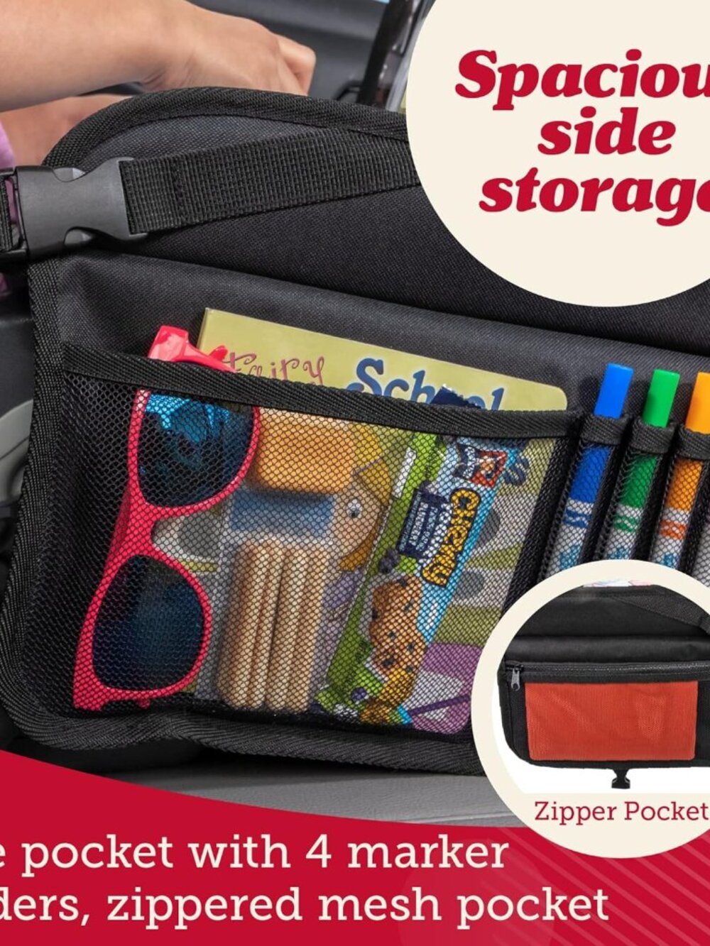 Kids Travel Tray for Car - Road Trip Essentials for Kids - Car Seat Tray for Tod - Picture 9 of 9